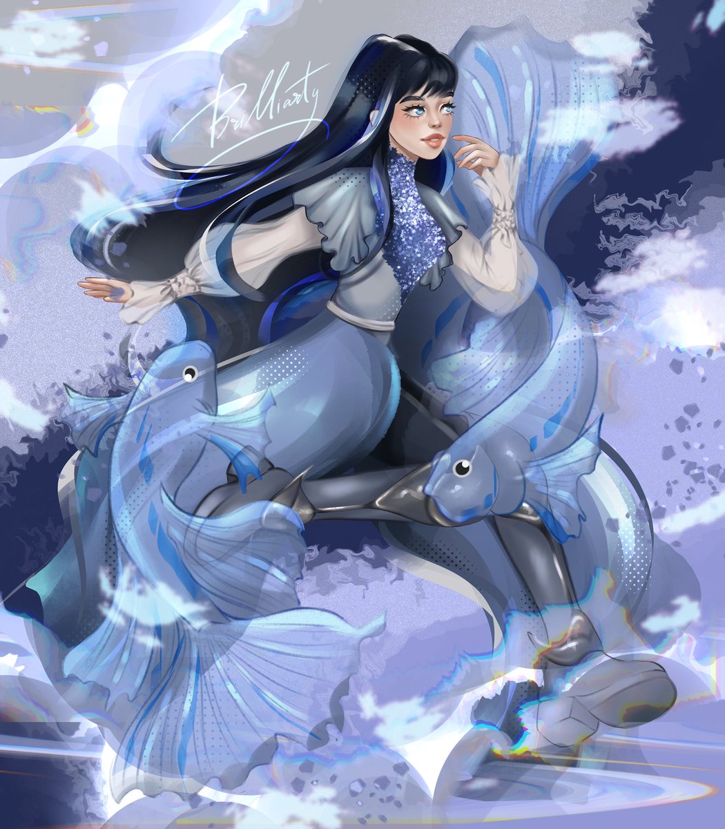 mirabelleon's tweet photo. pisces ♓️ 🌟
#characterart #illustlation #procreateart https://t.co/meUPohVWns