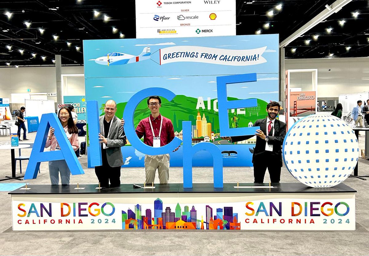 The Perry Lab are rocking the science at #AIChE2024 this week! Check out our 4 undergrads at the poster session at 10am on Monday, <a href="/sarthak__saha/">Sarthak Saha</a>’s talk on X-ray compatible microfluidics on Monday at 1:30, and <a href="/IsakoRamirez/">Isaac's Science School Bus</a>’s talk on design rules for PECs on Tuesday at 10am!