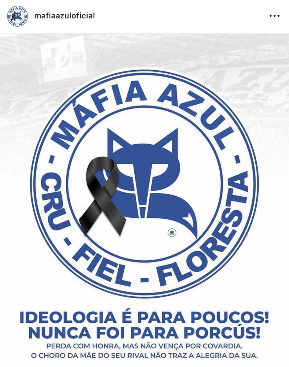 EsportivaBet's tweet photo. Máfia Azul, torcida organizada do Cruzeiro, se pronuncia após sofrer emboscada da Mancha Verde, torcida organizada do Palmeiras:
#Palmeiras #Mafiaazul https://t.co/xhelSMOXHE