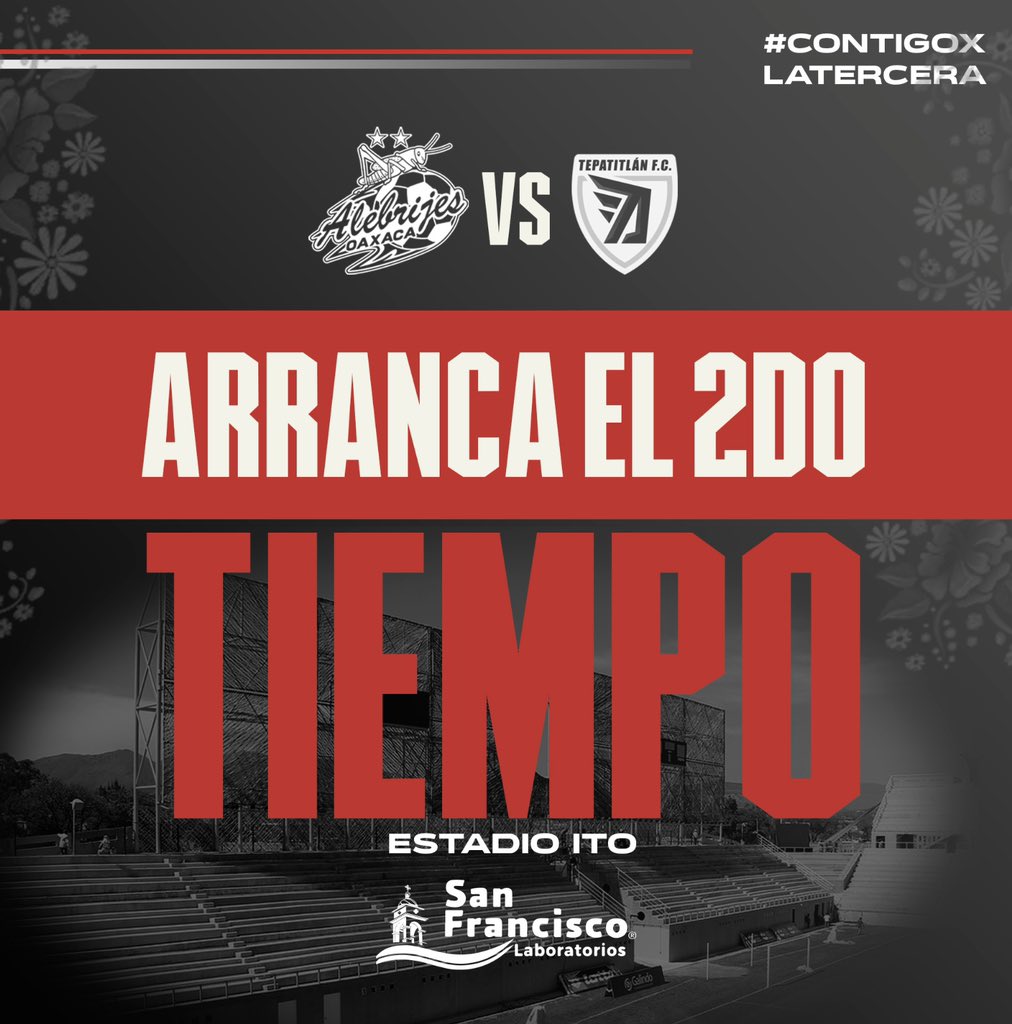 AlebrijesOaxaca's tweet photo. #ALEvsTEP 2T 🕢
45' | Inicia la segunda mitad del encuentro 🆚 @TepatitlanFC
¡𝑽𝑬𝑵𝑮𝑨 𝑶𝑨𝑿𝑨𝑪𝑨!
#ContigoXLaTercera⭐️⭐️⭐️
#AlebrijesEsOaxaca💚🖤🧡 https://t.co/6maMucRPVS