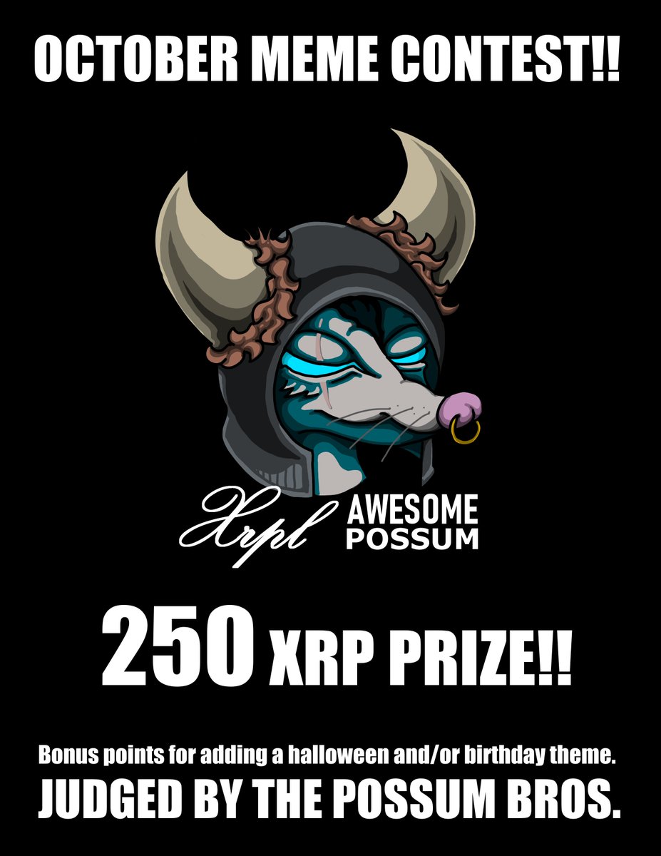 DoppleGORKer's tweet photo. Hey!!! We have this #Meme #Contest going until the end of the month! 250 #XRP #Giveaway for the top memes! @xrppossum Get in for your chance to win! Post here and in our (discord to qualify). #XRPLCommunity #XRPLedger #WNNING 🤓🥰✅ https://t.co/XcYYJWYhvK