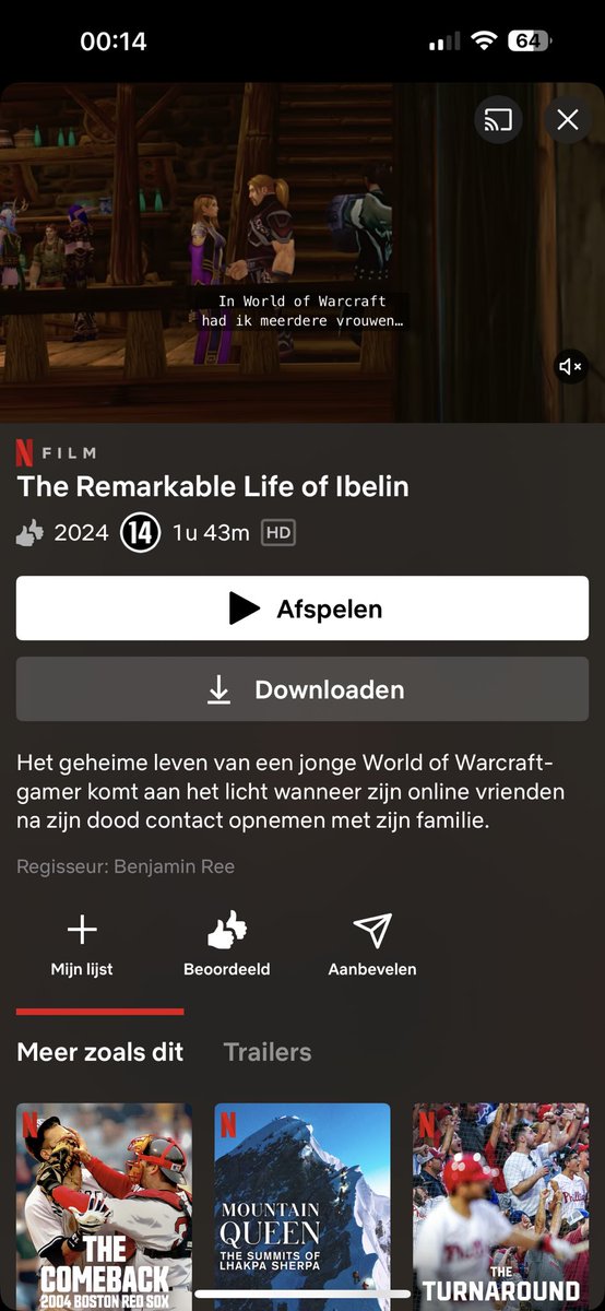 servandopascual's tweet photo. Zojuist deze film gezien en DAM!! Wat een mester werk!! Dit is nou echt iets unieks!! Het verhaal over hoe iemand met een niet geneeslijke ziekte zich gelieft en welkom voelt door te gamen en hiermee andere mensen kan helpen! Heb zelfs een traantje gelaten!😢❤️ https://t.co/nzFvADsQsA