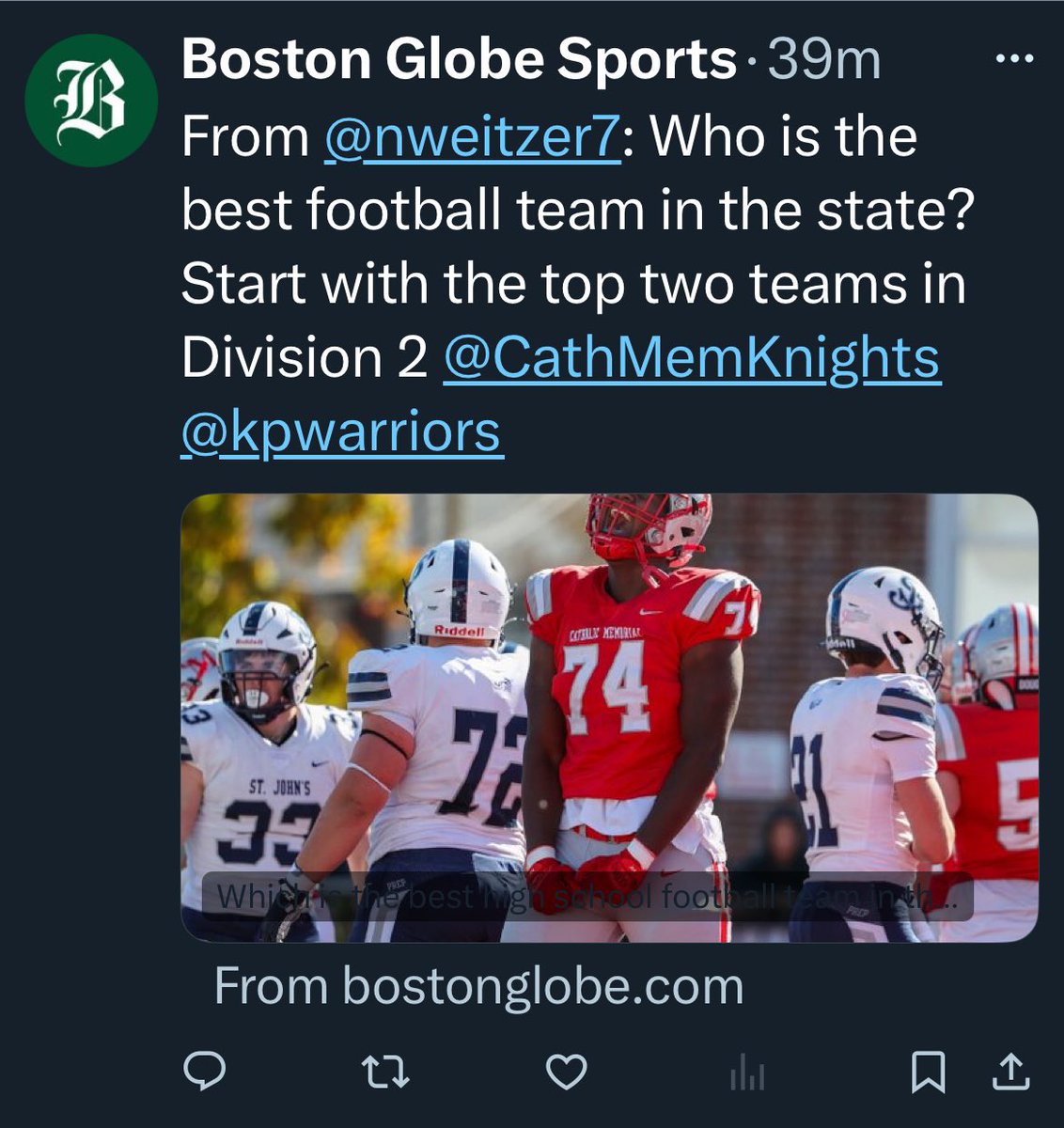King Philip Football tweet media