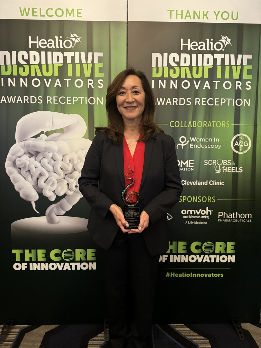 ACG applauds Dr. <a href="/LinChangMD/">Lin Chang</a> the <a href="/HealioGastro/">Healio Gastroenterology</a> Clinical Disruptor awardee!

Grateful to partner with Healio on this particular award and to celebrate ALL the winners this year!!

#ACG2024