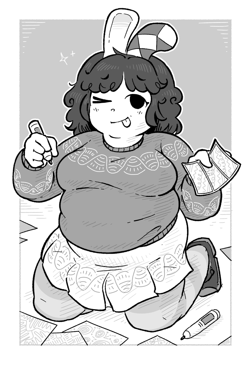 comm for @ bloomdotsys of her Maple hard at work!! 📝📝📝 