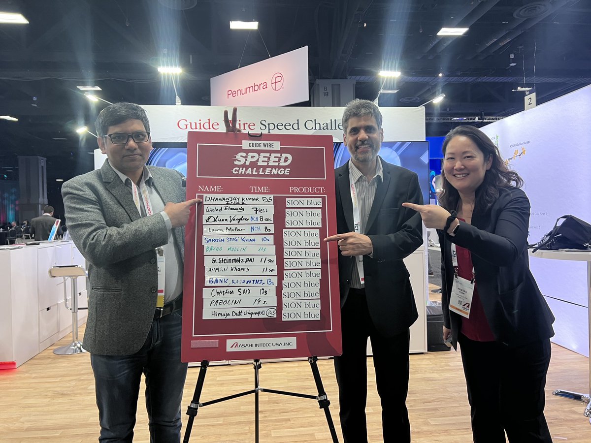Did we also forget to mention a new NO.1 in our Guide Wire Speed Challenge at 5 SECONDS?! "Skills to pay the bills" one would say! #AsahiBooth2523 #TCT2024 #GWSpeedChallenge