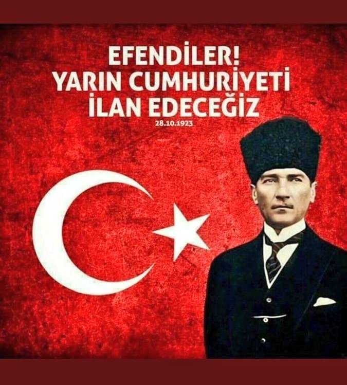 "Ey yükselen yeni nesil, istikbal sizindir. Cumhuriyet'i biz kurduk, O'nu yükseltecek ve sürdürecek sizlersiniz."
Mustafa Kemal ATATÜRK 🇹🇷🇹🇷🇹🇷
#YaşasınCumhuriyet
