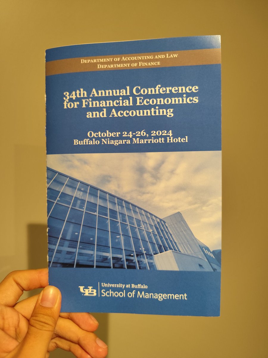 LucaLin16's tweet image. This past weekend the finance and accounting departments of @UBSchoolofMGT hosted the 34th CFEA conference (management.buffalo.edu/faculty/academ…). Really impressed by the program my colleagues put together and it was great to welcome some old and new friends to my new home!