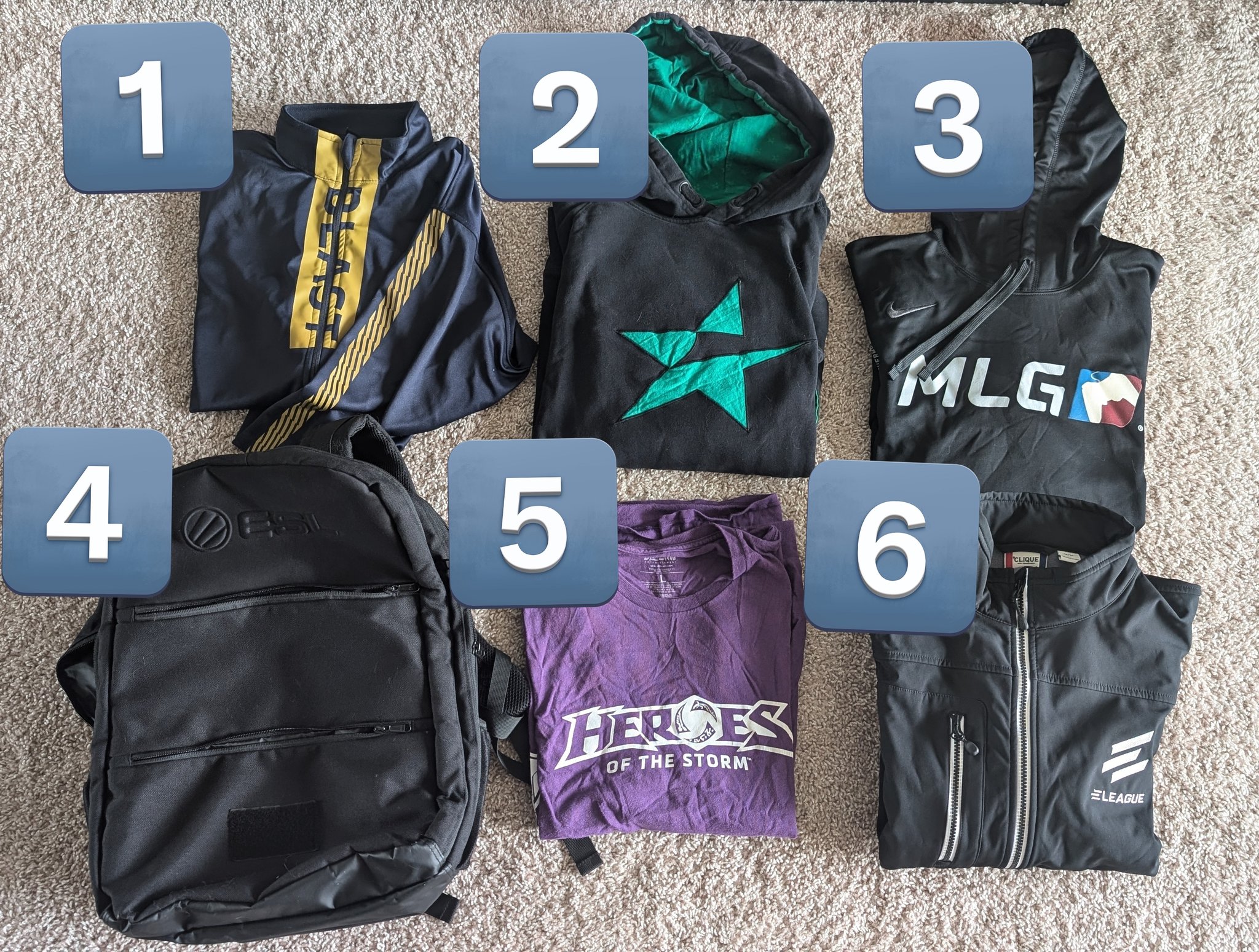 sapphiRe on X Giving my esports clothes away to people that genuinely want them. LMK in comments which you want. USA shipping only. 1 BLAST CS GO Track Jacket L 2 ESEA Hoodie