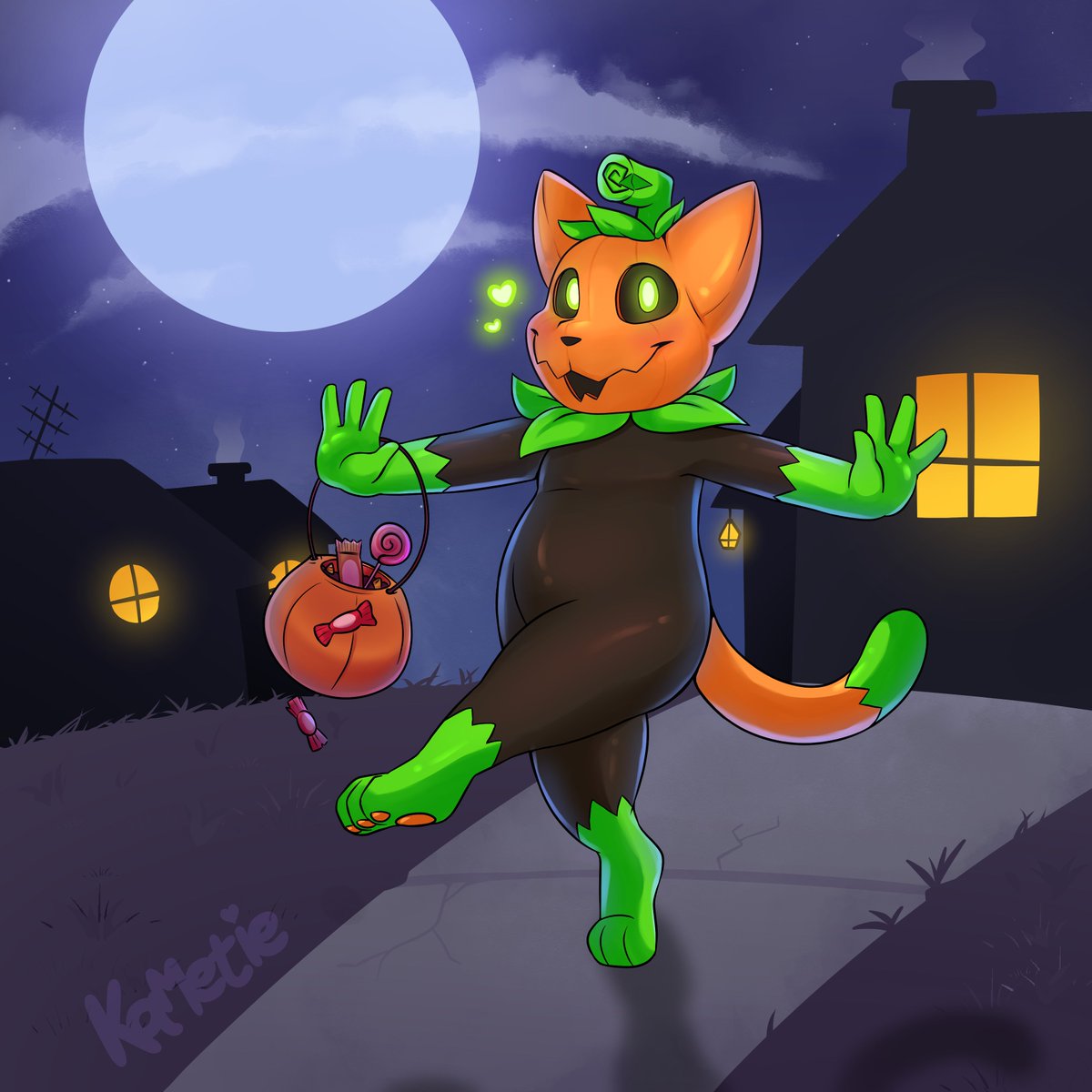 Pumpkin kitty loves halloween! 

Pumkat belongs to <a href="/acstlu/">acstlu</a> Just a little fanart x3
