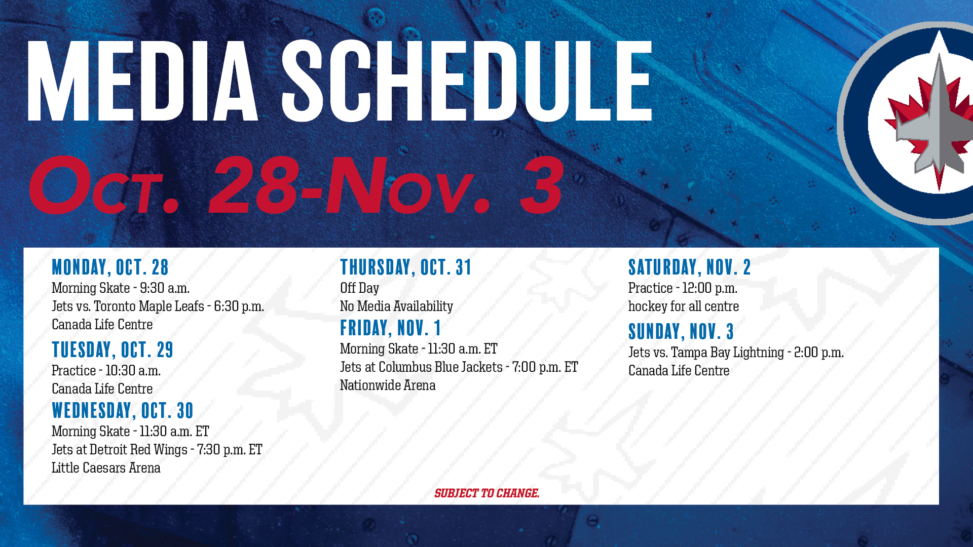 winnipeg-jets-pr-on-x-updated-media-schedule-oct-28-nov-3-https-t-co-wi00sdpduo-x