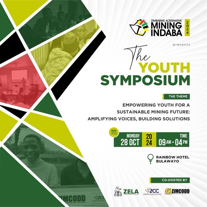 Zimbabwe Council of Churches (@zccinzim) on Twitter photo The Zimbabwe Alternative Mining Indaba #ZAMI2024 kicks off today in Bulawayo with a #YouthSymposium. Participants include youth leaders, young professionals in mining, students, and representatives from the Zimbabwe Youth Council. Stay tuned for more updates
<a href="/ZIMCODD1/">ZIMCODD</a> <a href="/ZELA_Infor/">Zimbabwe Environmental Law Organisation (ZELO)</a> The Zimbabwe Alternative Mining Indaba #ZAMI2024 kicks off today in Bulawayo with a #YouthSymposium. Participants include youth leaders, young professionals in mining, students, and representatives from the Zimbabwe Youth Council. Stay tuned for more updates
<a href="/ZIMCODD1/">ZIMCODD</a> <a href="/ZELA_Infor/">Zimbabwe Environmental Law Organisation (ZELO)</a>