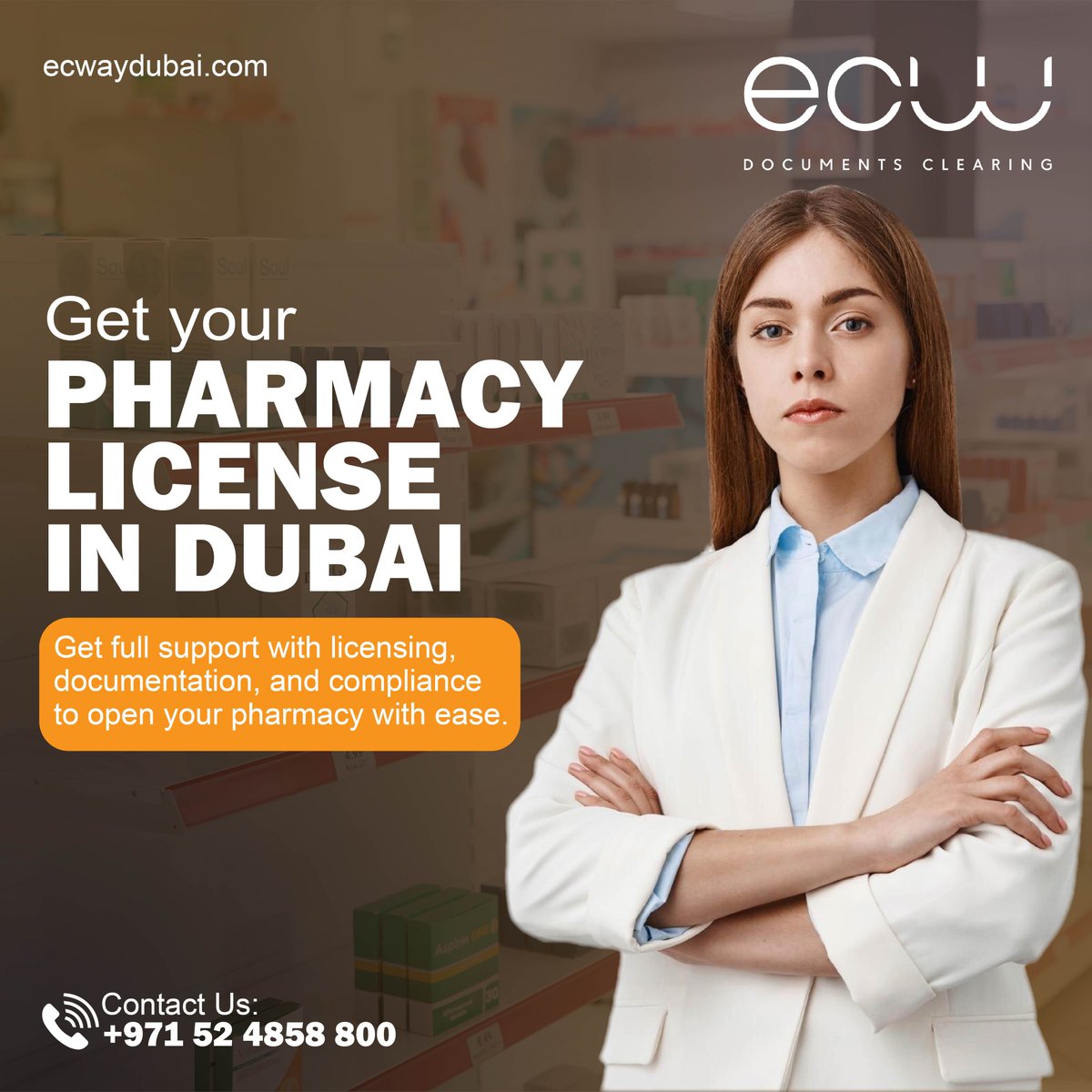ecwdocument's tweet photo. Open your pharmacy in Dubai with ease! 💊 Full support for licensing, &amp; compliance.
.
For more details contact: 
📞+971 52 485 8800
🌐https://t.co/wFdbyksLya
📍Al qusais, Dubai
.   
#ecwdocument #ecw #documentclearing #documentclearingservice #DubaiPharmacy #PharmacyLicense https://t.co/iVlugS3x9s
