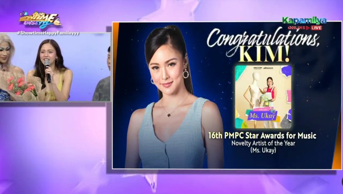 onepublicityph's tweet photo. Congratulations again, Kimmy! 🩷

Novelty Artist of the Year
16th PMPC Star Awards for Music 

#KimChiu #ShowtimeHappyFamileyyy https://t.co/zDiXn4FOEj