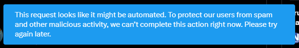 vjfancpt's tweet photo. When I try to like or bookmark, this error appears. I haven’t violated any X platform rules. What’s wrong with my account? @Support @X @premium https://t.co/26HmvYGayC
