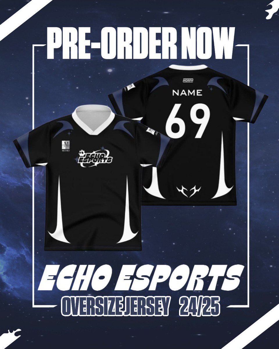 ECHO 2024/25 Jersey is OUT NOW! 

💰$29/96RM per pc 
[Customizable Name &amp; No.]
✨ Friends of ECHO, reach out to them to get a special rate!! 
✨ Pre order opens until 11 Nov 2024 [2359h]

Order Now ⬇️ 
forms.gle/gDcEzDTa6DLSui…

#WhereChampionsECHO #IbisStylesBangkokSilom