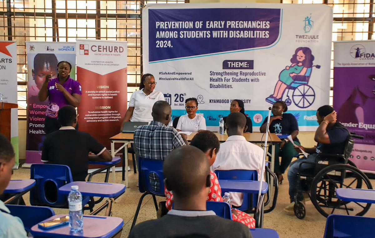 TwezuuleF's tweet image. On the 26th Oct 2024, we held an impactful activity at @Kyambogo_FSNR on the Prevention Of Early Pregnancies Among Students With Disabilities.
We appreciate our partners & student leaders for making this activity a success.
#InclusiveHealthForAll #TwezuuleFoundation