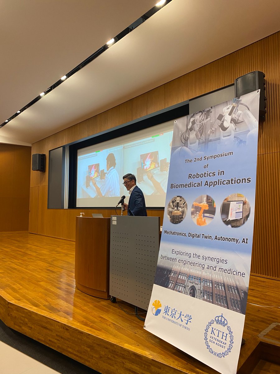 SwedenOSI_Japan's tweet photo. On 22 October the OSI had the honor to visit a robotics lab and joining a symposium at the University of Tokyo. At the symposium researchers and students from KTH, one of the Stockholm Trio universities, and the University of Tokyo presented their latest research on robotics. https://t.co/XT76E8AUpG
