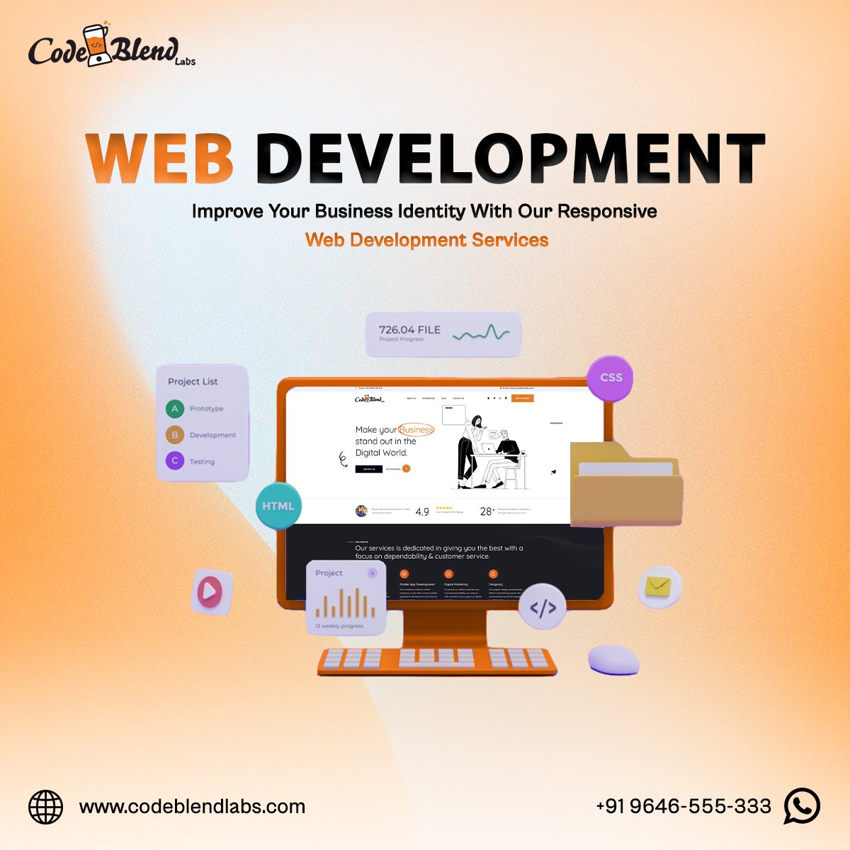 Codeblendlabs's tweet image. Give your brand the online presence it deserves!
With our responsive web development service, your website will go beyond just looking impressive, it’ll offer a flawless experience on any device
Boost your business presence today with a site that speaks for you!
#Codeblendlabs