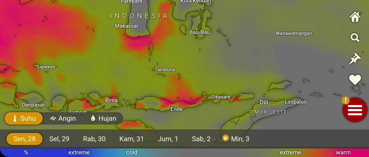 infomitigasi's tweet photo. Gelombang Panas Menyengat Indonesia: Dampak Tak Terduga dari Siklon Tropis

Indonesia tengah mengalami gelombang panas yang tidak biasa. Fenomena ini menjadi sorotan setelah adanya gangguan cuaca akibat siklon tropis di utara ekuator.

Bagaimana Siklon Tropis Bisa Menyebabkan Panas Ekstrem?
Meskipun siklon tropis identik dengan hujan deras dan angin kencang, namun dampaknya terhadap cuaca bisa sangat kompleks dan memicu berbagai fenomena yang tidak terduga. 

Salah satu mekanisme yang mungkin terjadi adalah:

 * Perubahan Pola Angin: Siklon tropis dapat mengubah pola angin secara signifikan di wilayah yang luas. Perubahan ini dapat menghambat pembentukan awan hujan di beberapa daerah, sehingga mengurangi pendinginan alami yang biasanya terjadi melalui proses evaporasi.

 * Penurunan Kelembapan: Angin yang kuat dari siklon tropis dapat membawa udara kering dari wilayah lain, mengurangi kelembapan udara di daerah yang terkena dampak. Udara kering lebih mudah menyerap panas matahari, sehingga suhu udara pun meningkat.

 * Pembentukan Inversi Suhu: Siklon tropis juga dapat memicu pembentukan lapisan inversi suhu di atmosfer. Lapisan ini bertindak seperti selimut yang memerangkap panas di permukaan bumi, sehingga suhu udara di permukaan menjadi lebih tinggi.

Wilayah-Wilayah yang Terdampak

Berdasarkan laporan terbaru, beberapa wilayah di Indonesia mengalami dampak paling signifikan dari gelombang panas ini, di antaranya:

 * Jawa: Banyak daerah di Pulau Jawa, terutama di bagian tempat  suhu udara yang sangat tinggi.

 * Sekitaran Pekanbaru: Wilayah ini juga mengalami peningkatan suhu yang signifikan, berdampak pada aktivitas masyarakat sehari-hari.

 * NTT: Beberapa daerah di Nusa Tenggara Timur juga terdampak gelombang panas, meskipun tidak separah wilayah lainnya.

 * Kalimantan: Suhu ekstrem juga dilaporkan di beberapa wilayah di Kalimantan, terutama di bagian Kalimantan Barat dan Kalimantan Tengah.

Dampak Terhadap Masyarakat
Gelombang panas ekstrem ini berpotensi menimbulkan berbagai dampak negatif bagi masyarakat, antara lain:

 * Gangguan Kesehatan: Peningkatan suhu dapat memicu berbagai masalah kesehatan, seperti dehidrasi, heatstroke, dan gangguan pernapasan.

 * Kerugian Ekonomi: Sektor pertanian dan pariwisata menjadi salah satu yang paling terdampak. Panen gagal, penurunan kunjungan wisatawan, dan peningkatan konsumsi energi untuk pendinginan adalah beberapa contoh kerugian ekonomi yang mungkin terjadi.

 * Kebakaran Hutan: Kondisi cuaca yang panas dan kering meningkatkan risiko terjadinya kebakaran hutan.

Langkah-langkah Antisipasi
Untuk menghadapi dampak dari gelombang panas ini, masyarakat diimbau untuk:

 * Menjaga Ketersediaan Air Minum: Pastikan selalu membawa persediaan air minum yang cukup, terutama saat beraktivitas di luar ruangan.

 * Mengurangi Aktivitas di Luar Ruangan: Sebaiknya hindari aktivitas di luar ruangan pada siang hari saat suhu udara paling tinggi.

 * Memakai Pakaian yang Ringan dan Longgar: Pilih pakaian yang terbuat dari bahan katun atau bahan alami lainnya yang menyerap keringat.

 * Memperhatikan Kesehatan Anak-Anak dan Lansia: Kelompok usia ini lebih rentan terhadap dampak buruk dari cuaca panas.