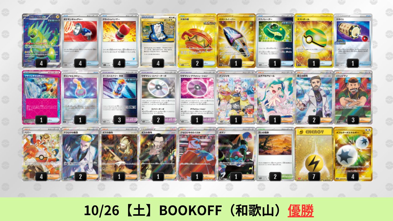 テツノイバラexデッキ（シティーリーグ優勝・ドラパルトex採用） シティリーグ優勝】ドラパルトex 構築済みデッキ ポケモンカード