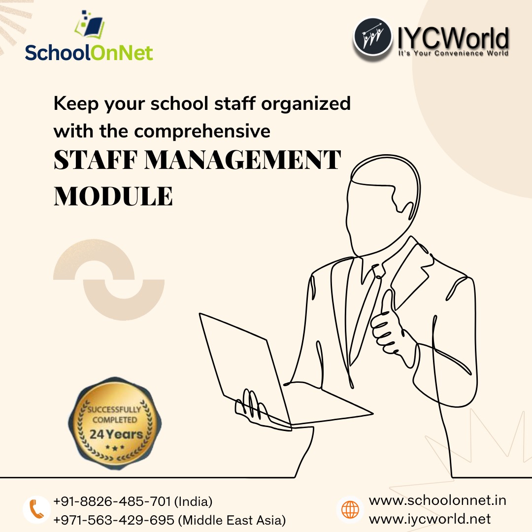 schoolonnet's tweet image. &quot;Track attendance, manage leave, and oversee performance with a centralized staff management system.&quot;
📷Contact us today: +91-8826-485-701 (India), +971-563-429-695 (Middle East)
📷Visit us: schoolonnet.in
#erpsoftware #schoolerp #erpschoolsoftware #schoolstaff