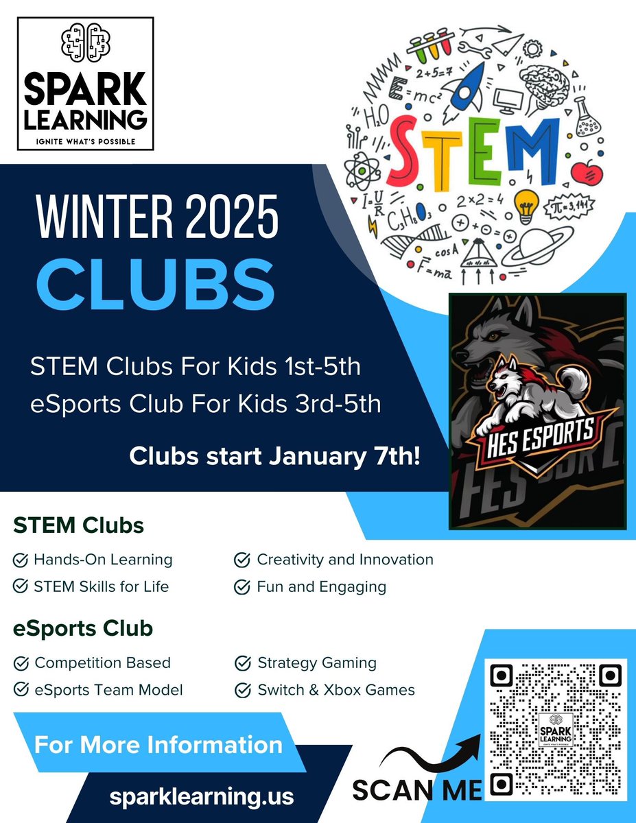Registration for our winter clubs @HillendaleUCFSD is now open. #STEM #eSports