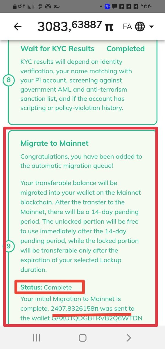 OnchainJudge's tweet photo. When the 9th item of the mainnet checklist is completed, you must go to your wallet to receive the Pi. If you don't receive it, it stays on the blockchain. Although mine has not yet been migrated to the mainnet. #PiNetwork @PiCoreTeam https://t.co/OySHyQtj7Q