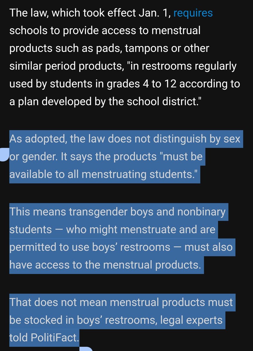AmosEJ93's tweet photo. @PackRatzz922 If you want the real answer, they don't need or have tampons in boys" restrooms..?
Tampons aren't being stocked in boys' restrooms nor is it part of the Minnesota law as Trump and many others claimed.

🤦🏽‍♂️

https://t.co/LUHCseIEk9 https://t.co/KCm0qon7A7