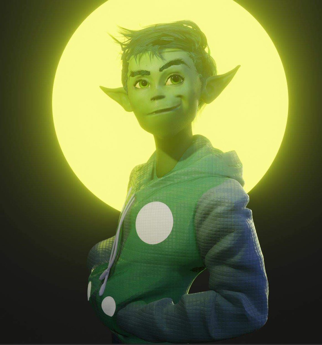 Starfire and beast boy