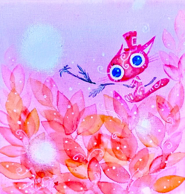 夕暮れの白い花 