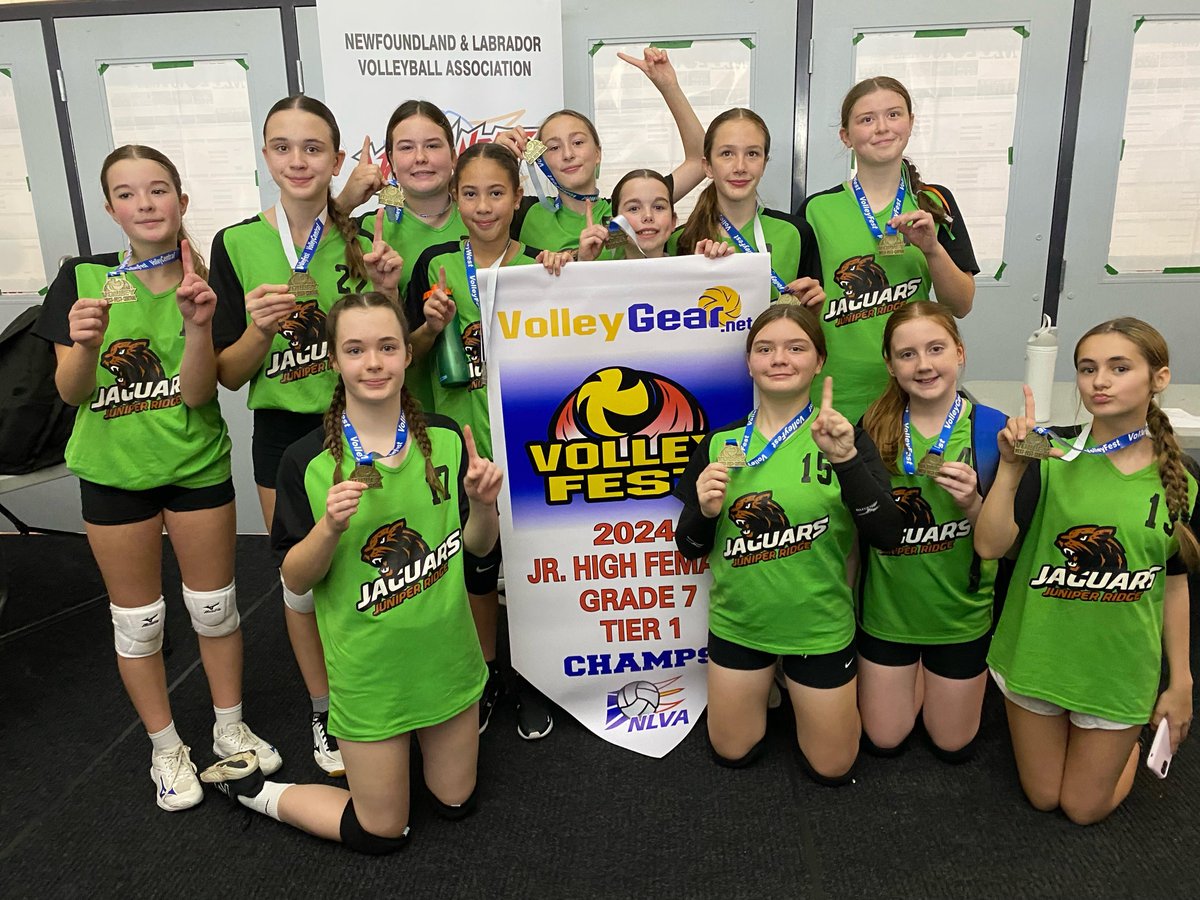 🏐 Congratulations to our grade 7A, 8A &amp; 8B female volleyball teams who competed in NLVA Volleyfest this weekend and represented <a href="/JuniperRidgeNL/">Juniper Ridge Int</a> so well. A HUGE congratulations to our Grade 7A Female team who won the Grade 7 Female Tier 1 Championship!!!
