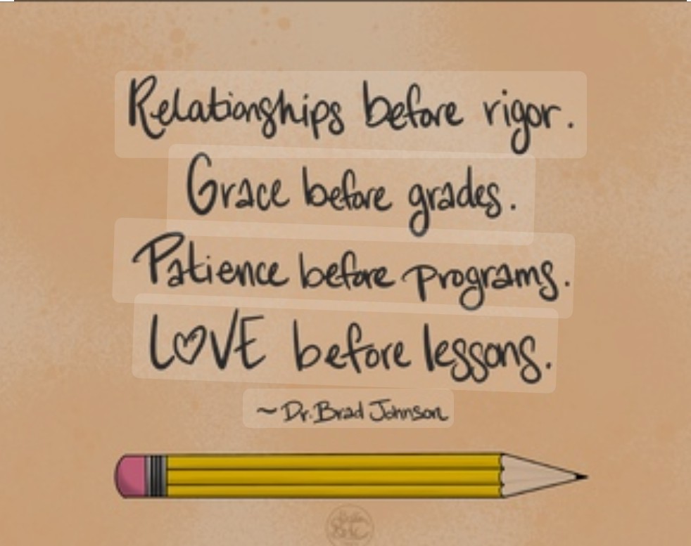 By extending patience, grace, and love to one another—not just to students, but to adults as well—we may provide the hope someone needs to make it through one more day!