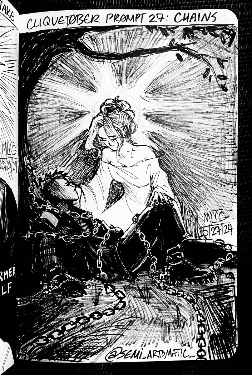 semi_artomatic_'s tweet image. #cliquetober2024 day 27: CHAINS⛓️ 
#artbythecliquetober #cliqueart #cliquetober