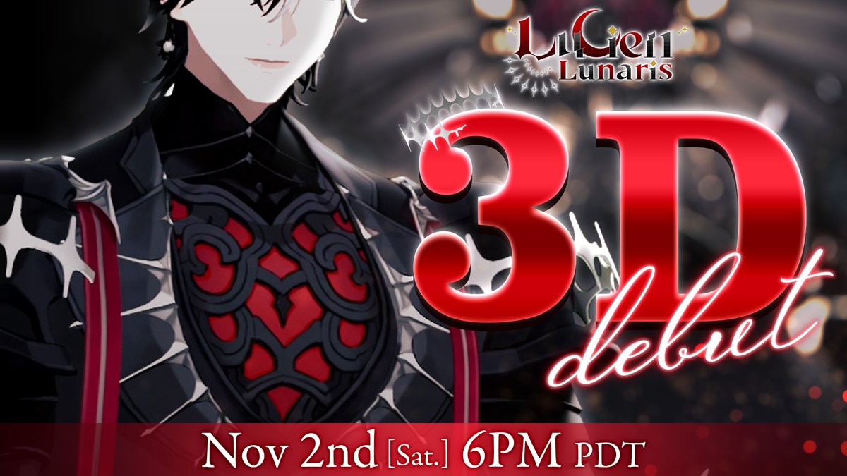 fsp_english's tweet photo. 【🎊 Lucien Lunaris's 3D debut confirmed! 🎊】  

Are you ready, Lunarists? Prepare to be entranced, because our vampire wanderer is up next to take the stage! 🎸🌙  

Look forward to @LucienLunaris' 3D debut on November 3rd, 10:00 AM JST / November 2nd, 6:00 PM PDT! 

Waiting room: 
https://t.co/V2lHOKJXLp

#LucienLunaris3D #LunaRizzLive #LucienLunaris #Avallum #FSP_EN