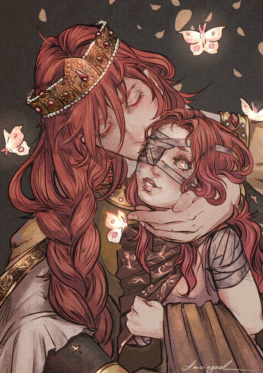 amriagael's tweet photo. #EldenRingFanart 
Radagon and young Malenia https://t.co/DL4EXbhz4J
