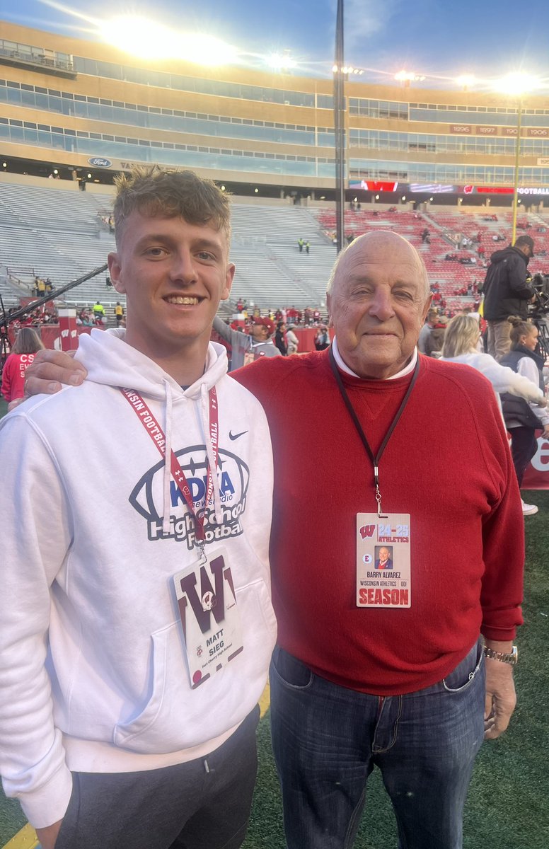 Coach Sieg (@coachjsieg) on Twitter photo Special moment for family last night. My son <a href="/matt_sieg/">Matt Sieg 4 ⭐️ ATH</a> got to meet the legendary Barry Alvarez. My grandfather Matt Kuzior (who Matt Sieg is named after) was Barry's first little league coach in Burgettstown. Truly a small world! Special moment for family last night. My son <a href="/matt_sieg/">Matt Sieg 4 ⭐️ ATH</a> got to meet the legendary Barry Alvarez. My grandfather Matt Kuzior (who Matt Sieg is named after) was Barry's first little league coach in Burgettstown. Truly a small world!