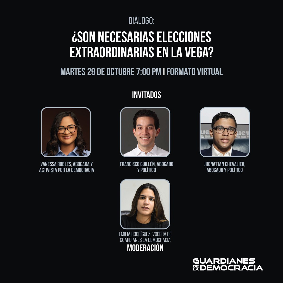 #DialogosDemocraticos 

Este martes juntemos para conversar sobre lo que pasa en La Vega. 

Inscríbete aquí: forms.gle/V9gRwpJRdLh4Fd…