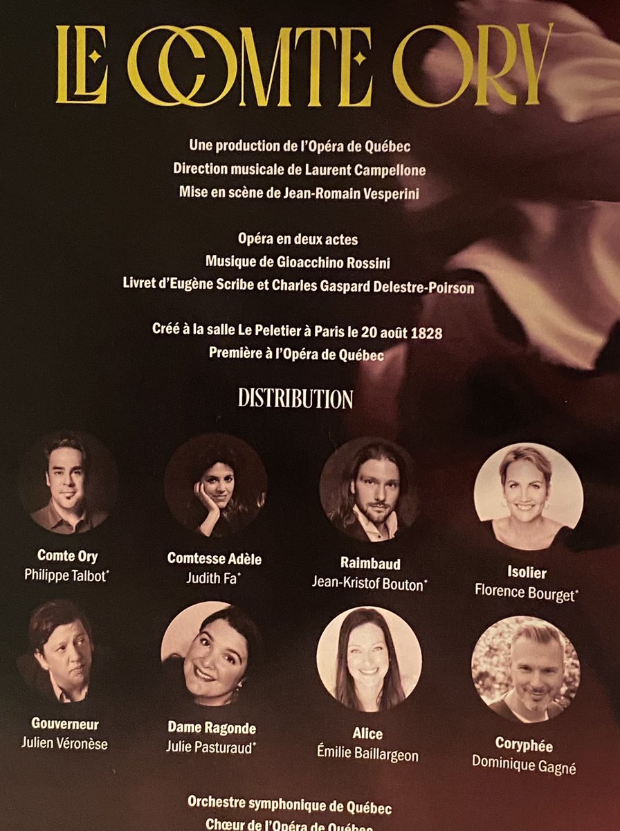 LamourouxEric's tweet photo. « Le comte Ory », c’est maintenant au @GrandTheatreQc! Équipe franco-québécoise 🇫🇷 ⚜️déchaînée pour un opéra décapant de #Rossini! https://t.co/8sxF5SiDNt