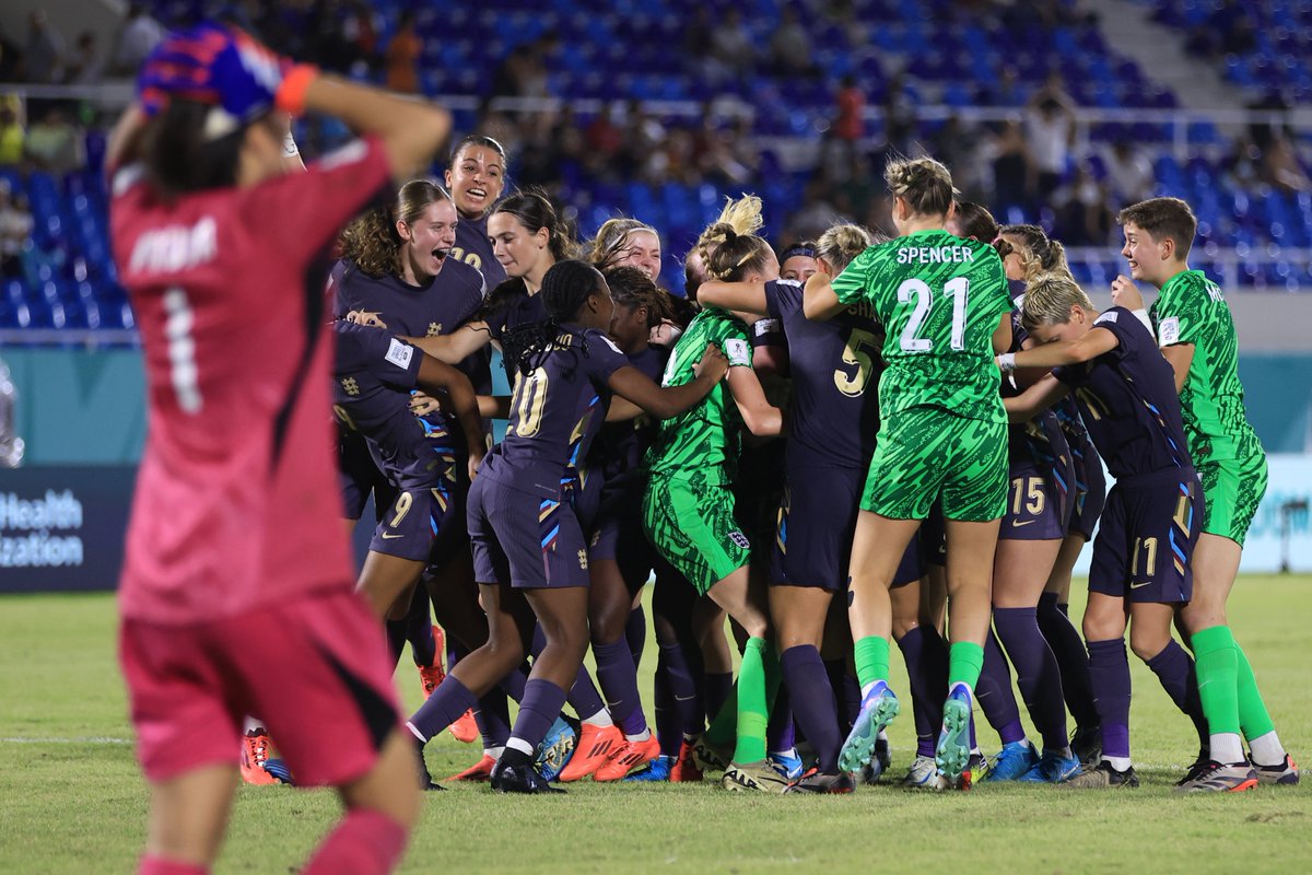 The winning moment. 🙌🏴󠁧󠁢󠁥󠁮󠁧󠁿

#U17WWC