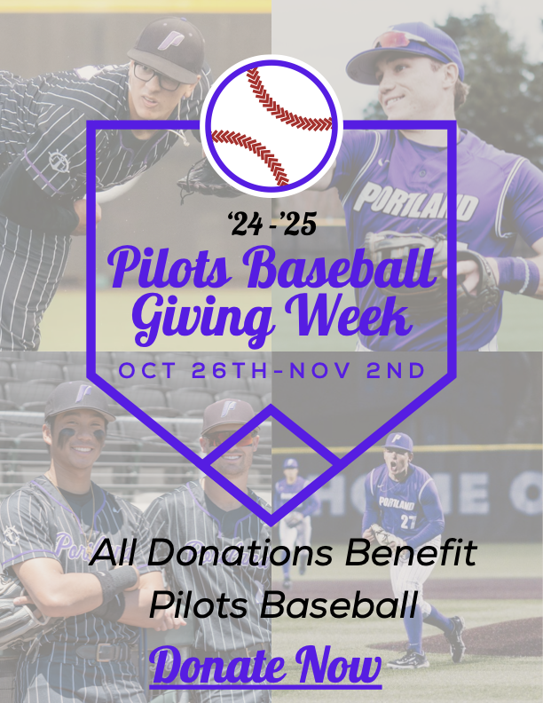 Pilot Baseball Family,

It is Pilots Baseball Giving Week! Your continued support and contribution makes a huge difference in the growth of our program. Please help us this season by donating at the link below. Go Pilots! ⚓️

🔗 giving.up.edu/baseballpg