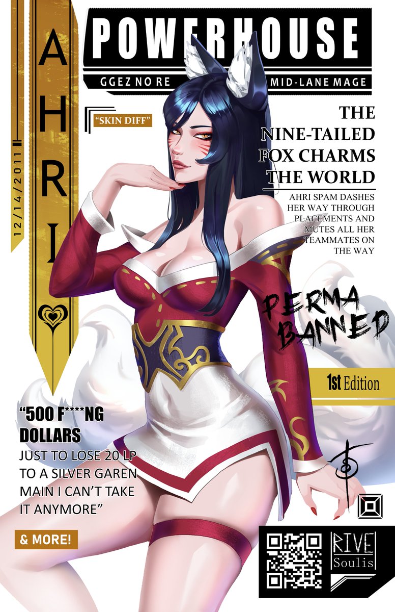 NEW POWERHOUSE MAGAZINE ISSUE!! #Ahri  PROWLS THE BATTLEFIELD!!! #ArtofLegends