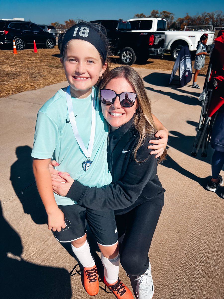 AKTraxson's tweet photo. I am so proud of my fearless girl for stepping into the goal this season and crushing it at her first soccer tournament! Watching her dive for every save and give her all has me in awe. Here’s to many more goals defended and dreams chased! I love you, Z! #ProudMom #ShesAKeeper https://t.co/04vGJFhIpT