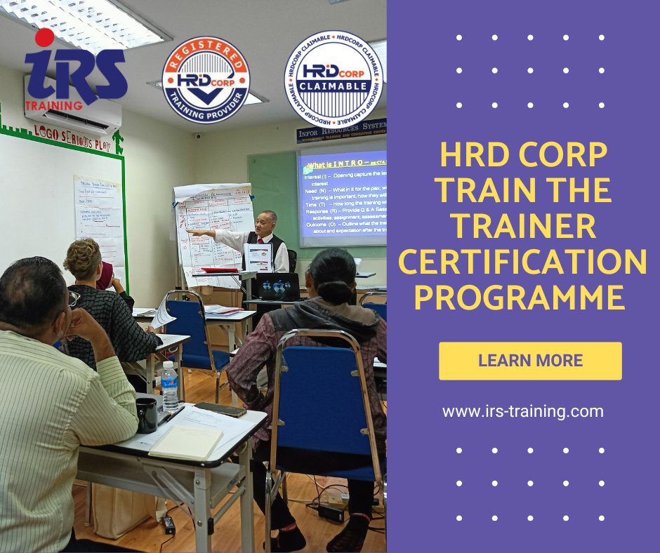 IRSTraining's tweet photo. Boost your training skills and drive impact! 🚀 Join our HRD Corp-certified Train-the-Trainer (TTT) program for top strategies in audience engagement and impactful delivery.

Register here: https://t.co/pfNjibZThj
WhatsApp us: https://t.co/b9yIWpbdsr https://t.co/K1ael6C9gQ