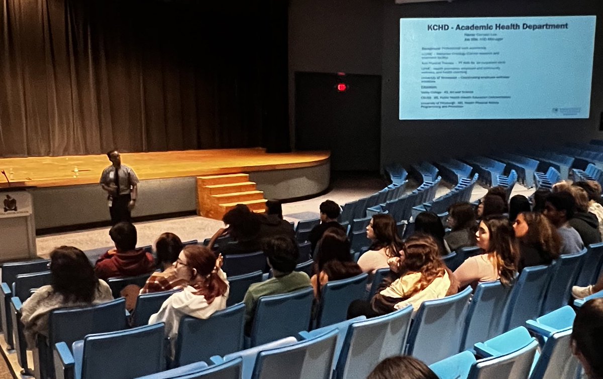 Special thanks to Mr. Daryien Lee from <a href="/KnoxCoHealthTN/">Knox County Health Department</a> for speaking to our Freshman and CTE students this past week about the skills required and job opportunities in Health and Human Services #CareerReady