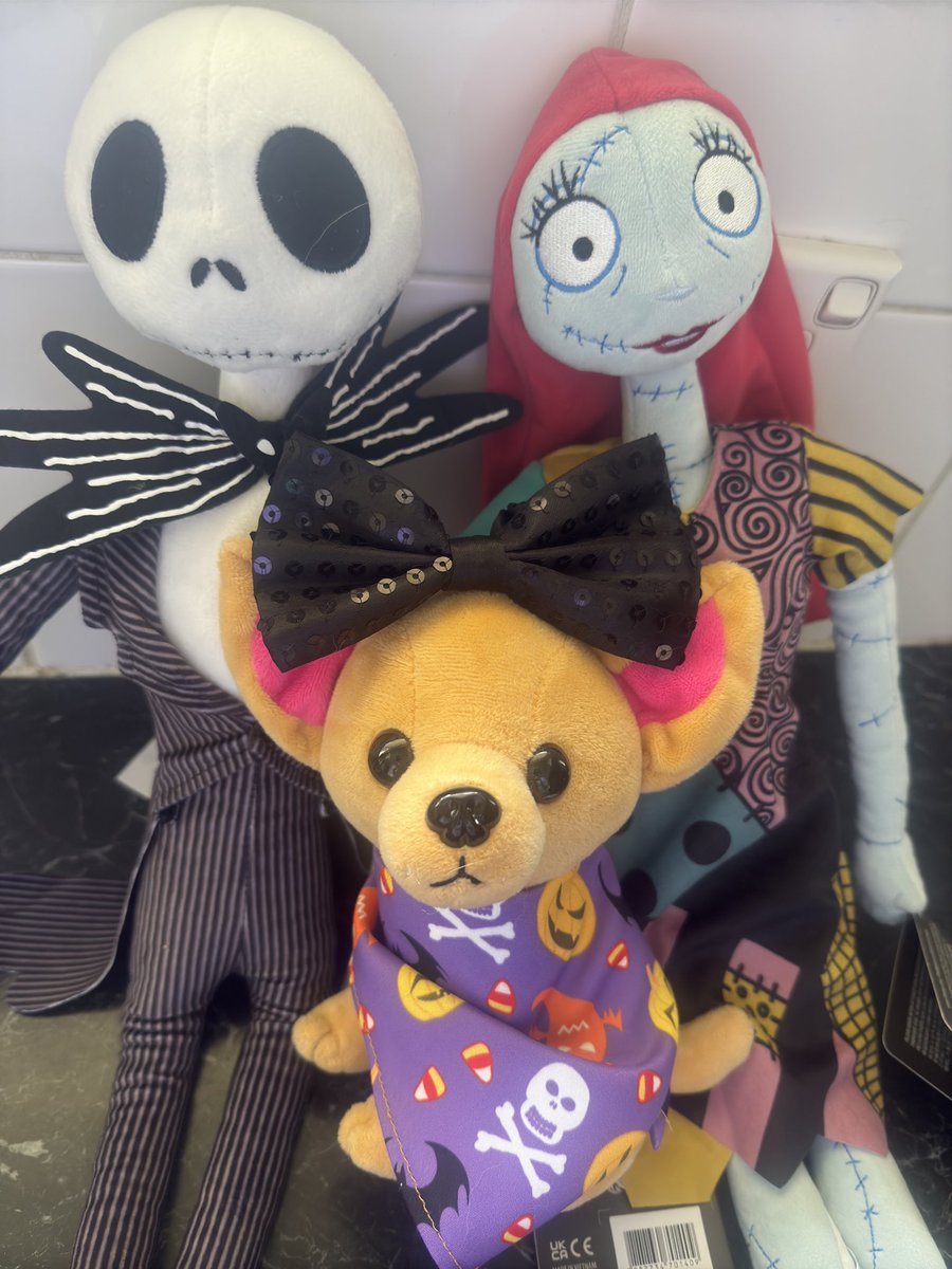 Mini_Tink_'s tweet image. It’s a Halloween miracle! After some encouragement and reassurance they were not scary I had my picture done with Jack Skellington and Sally and yeah they are not scary at all🖤🧡🎃
#minitink #dogsoftwitter  #plushiesoftwitter  #tatertotsquad