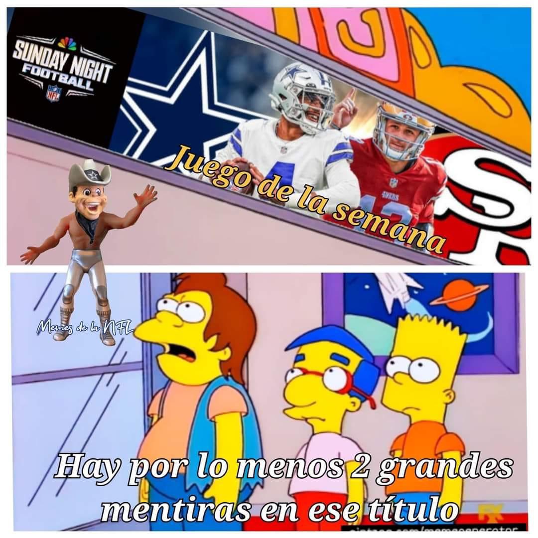 burritoconcoca's tweet photo. Después de todos los juegos chingones de este día, el más esperado está re-culero. #SFvsDAL #SNF #FTTB #DallasCowboys https://t.co/gfFKriKrER