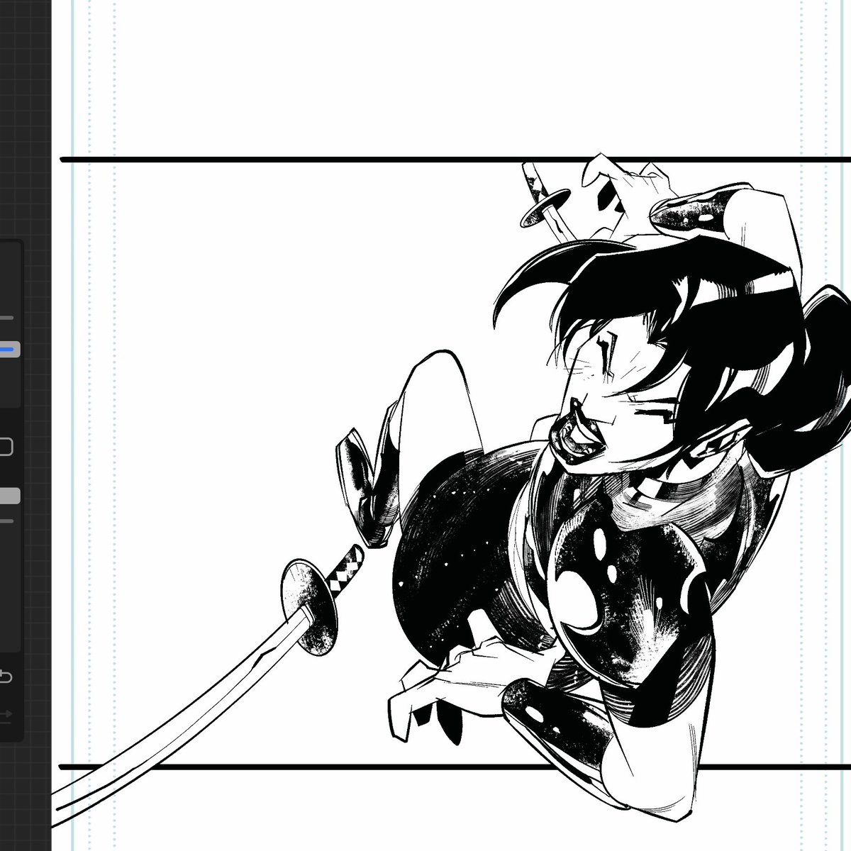 oliveira_bbruno's tweet image. Every now and then I turn off the pencil layer to check how it’s going and sometimes I like it =)
#wip #inks #makecomics