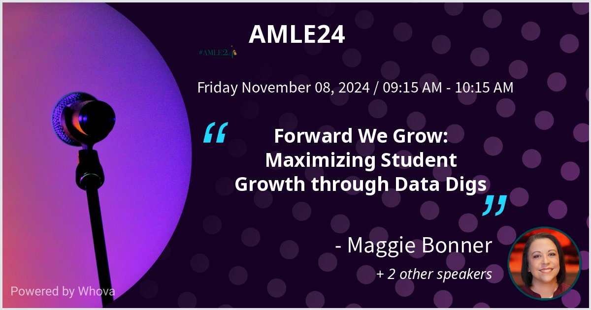 Maggie30217's tweet photo. I'm speaking with our Principal and Instructional Coach at AMLE! Please check out our talk if you're attending the event! #AMLE24 - via #Whova event app https://t.co/b0S8U3KoGz