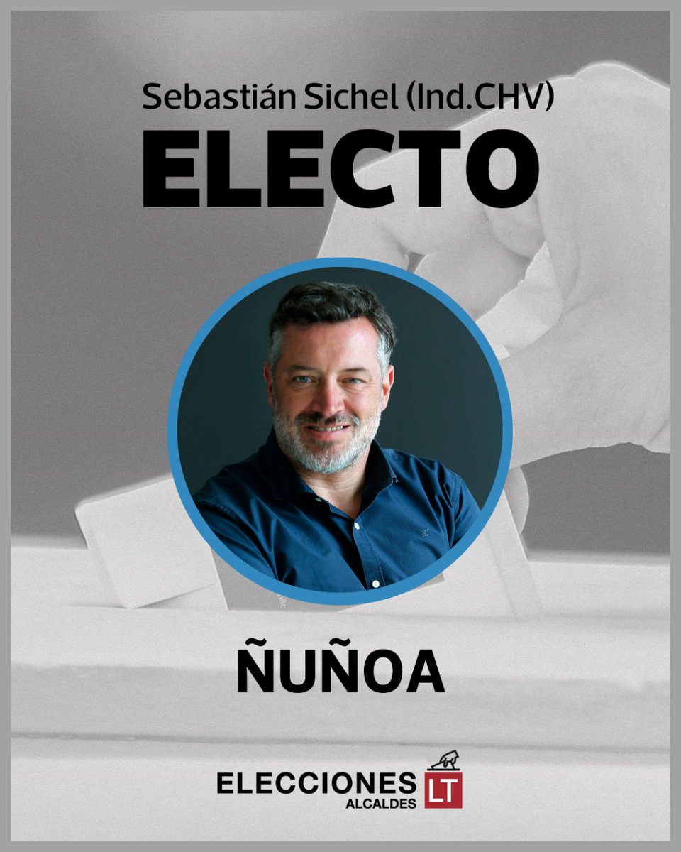 🔴#AlertaLT | Sebastián Sichel derrota a Emilia Ríos y se convierte en el nuevo alcalde de Ñuñoa latercera.com/politica/notic…